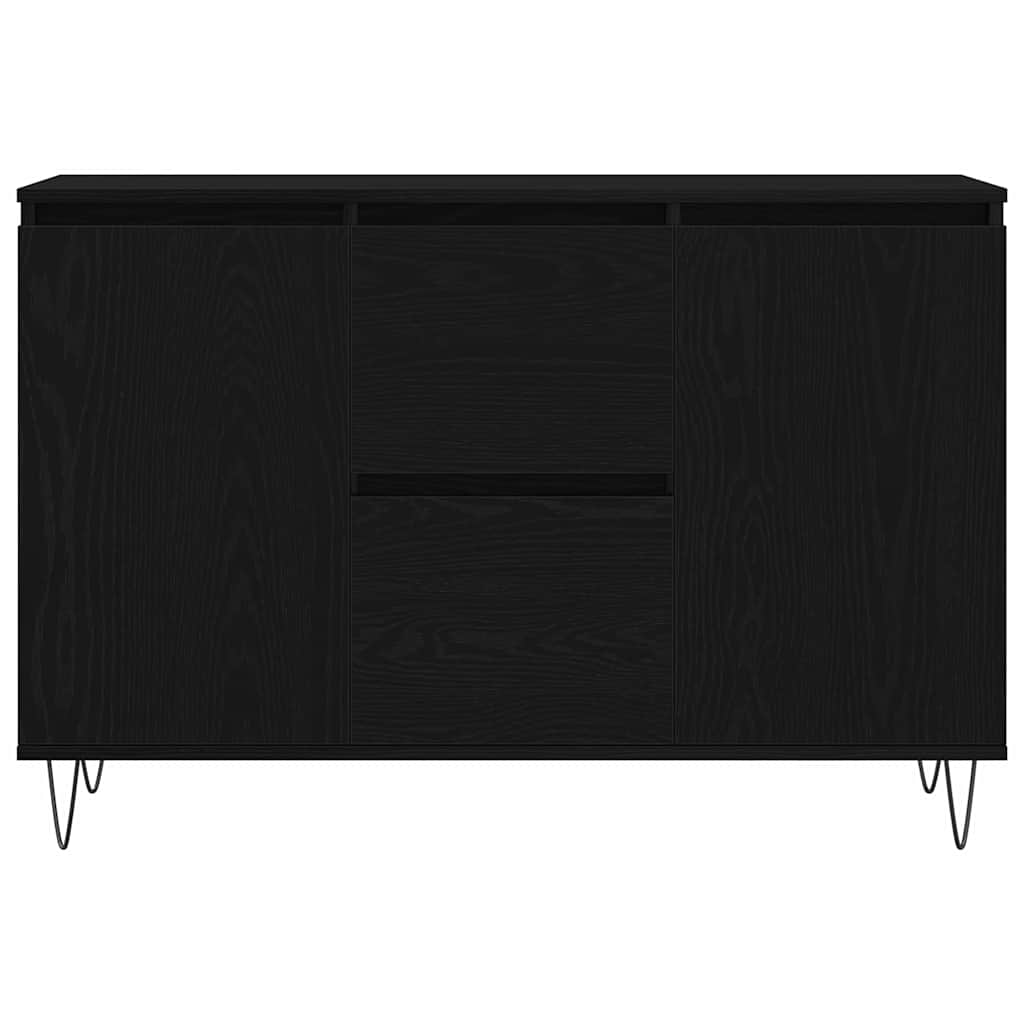 Credenza Rovere Nero 101,5 x 35 x 70 cm Legno multistrato