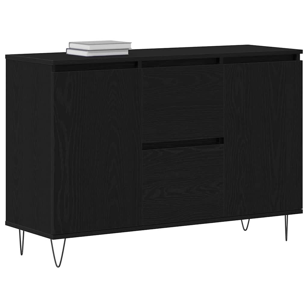Credenza Rovere Nero 101,5 x 35 x 70 cm Legno multistrato