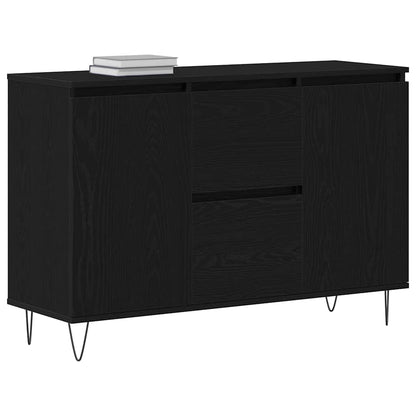 Credenza Rovere Nero 101,5 x 35 x 70 cm Legno multistrato