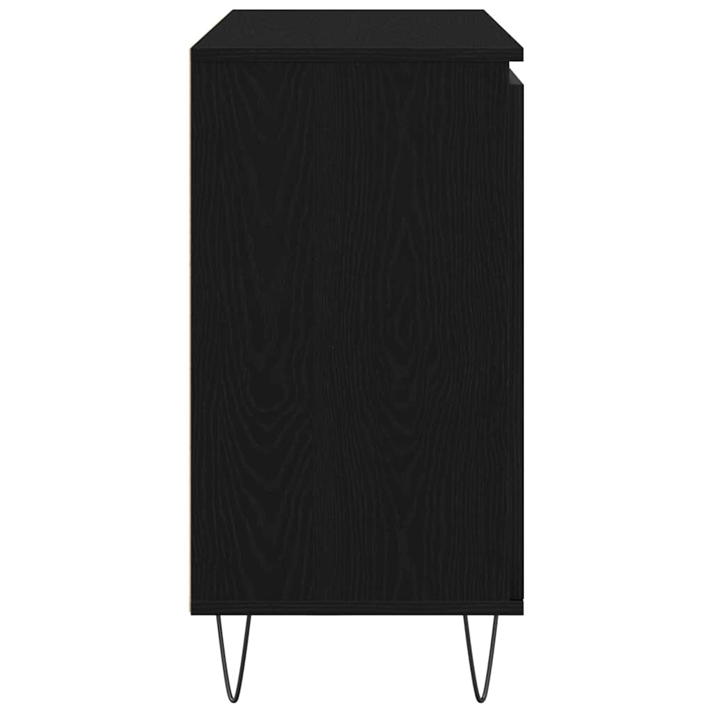 Credenza Rovere Nero 101,5 x 35 x 70 cm Legno multistrato