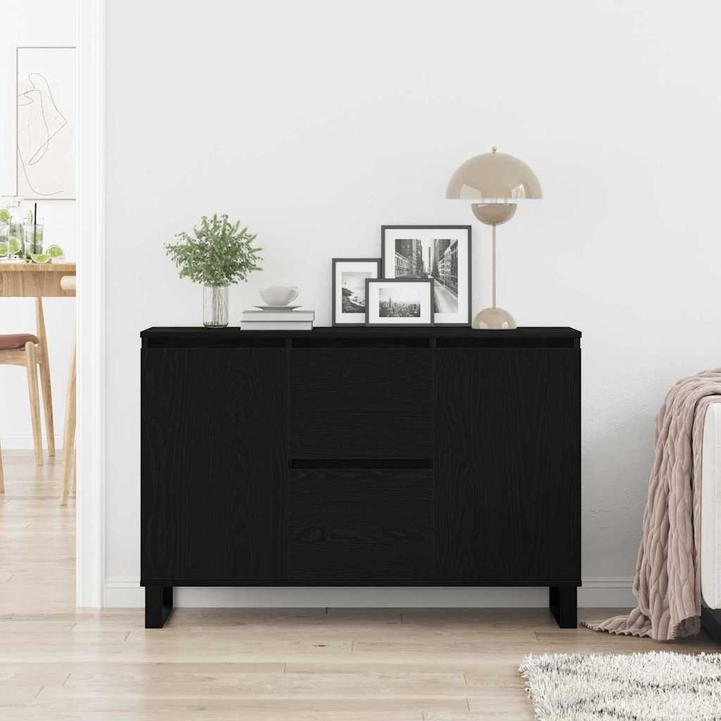 Credenza Rovere Nero 101,5 x 35 x 70 cm Legno multistrato