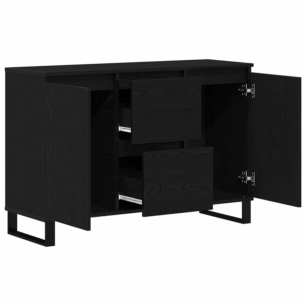 Credenza Rovere Nero 101,5 x 35 x 70 cm Legno multistrato