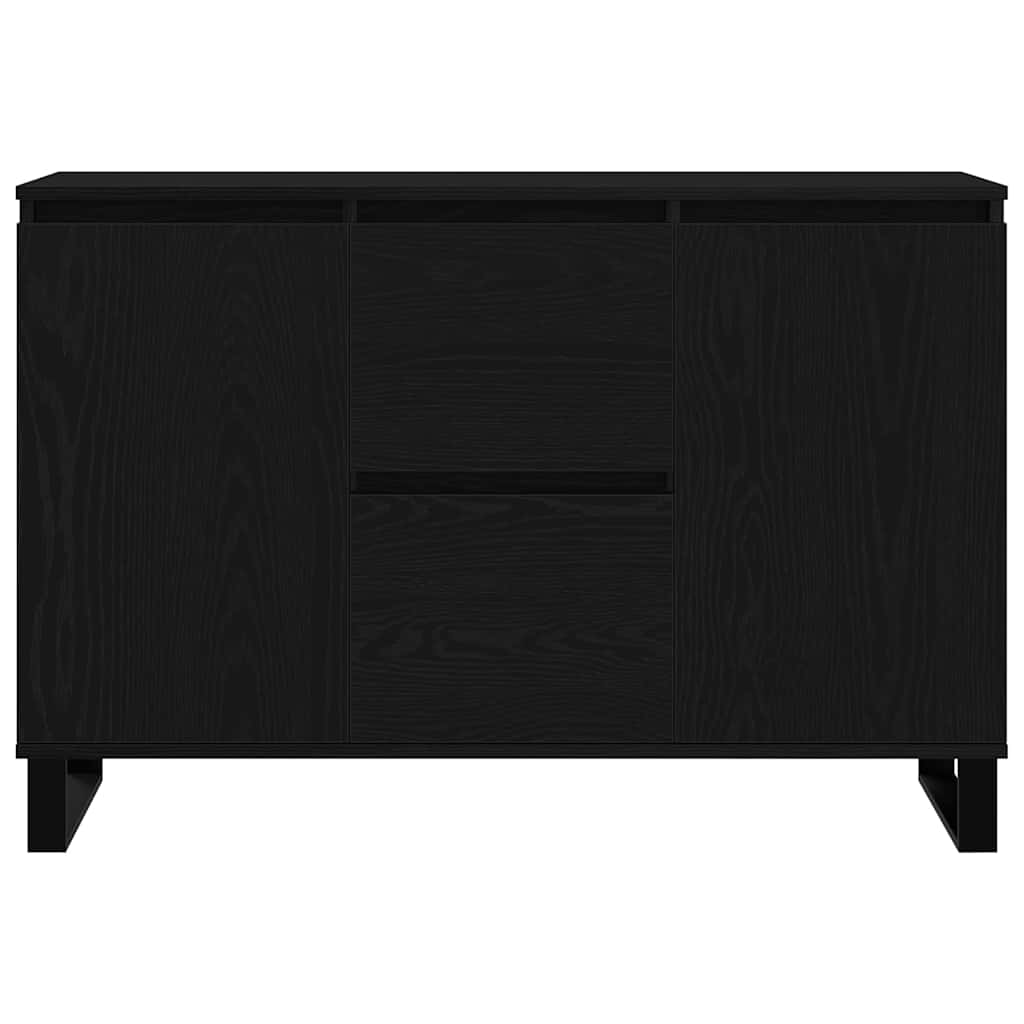 Credenza Rovere Nero 101,5 x 35 x 70 cm Legno multistrato
