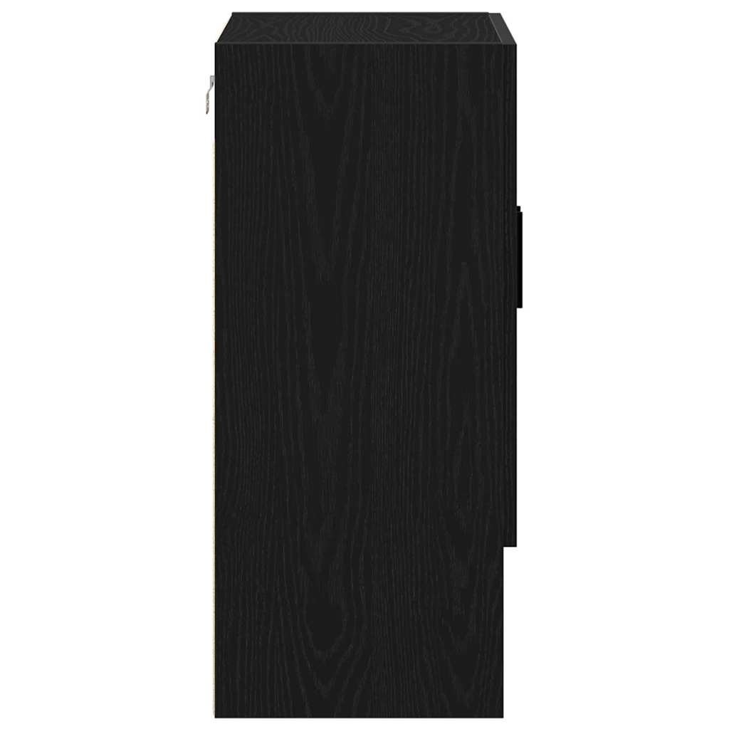 Mobile a muro Rovere Nero 60 x 31 x 70 cm Legno multistrato | homemem39