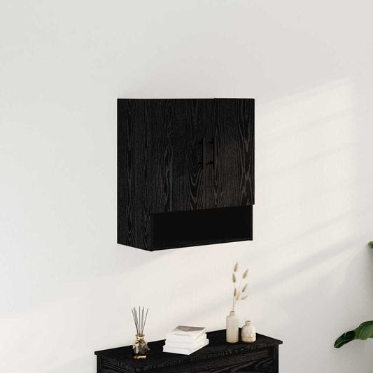 Mobile a muro Rovere Nero 60 x 31 x 70 cm Legno multistrato | homemem39
