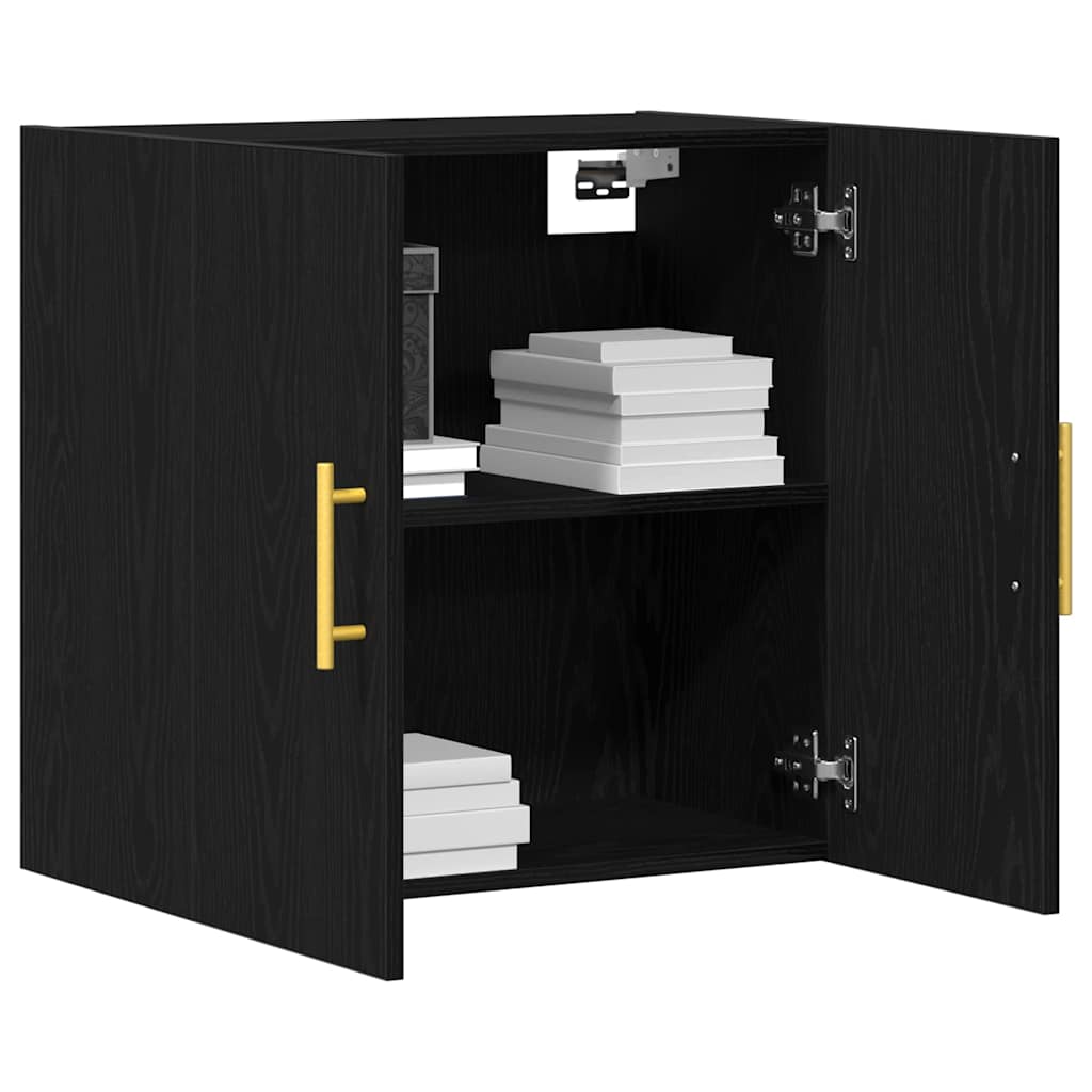 Mobile a muro Rovere Nero 60 x 31 x 70 cm Legno multistrato | homemem39