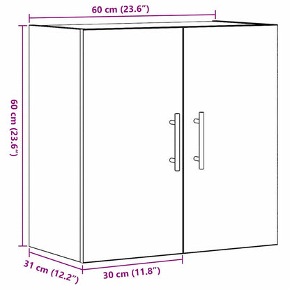 Mobile a muro Rovere Nero 60 x 31 x 70 cm Legno multistrato | homemem39