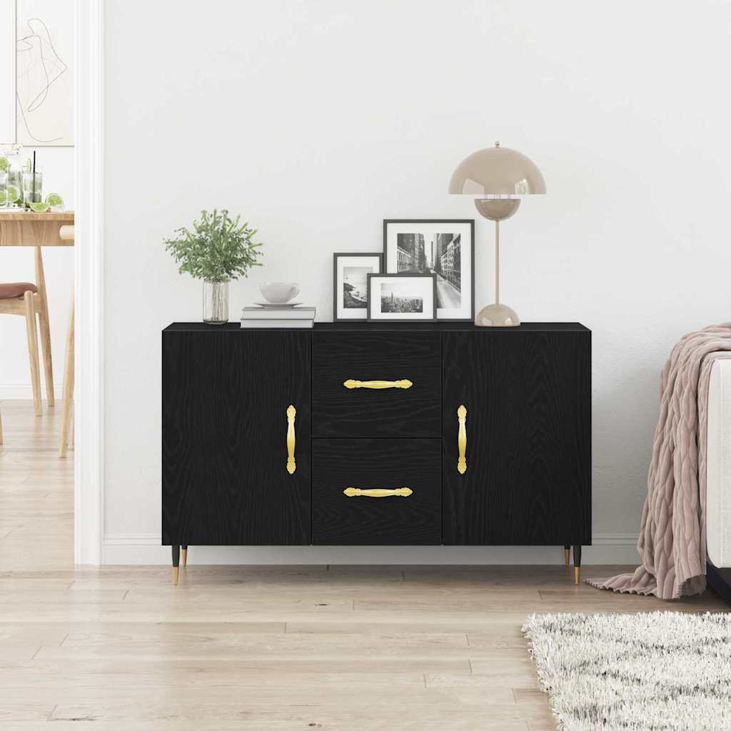 Credenza Rovere Nero 100 x 36 x 60 cm Legno multistrato