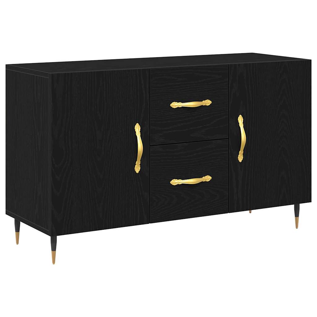 Credenza Rovere Nero 100 x 36 x 60 cm Legno multistrato