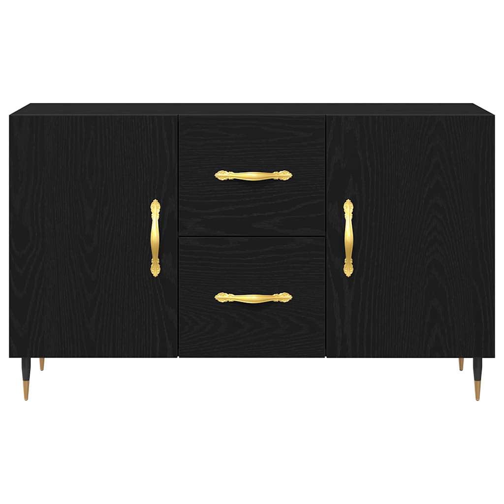 Credenza Rovere Nero 100 x 36 x 60 cm Legno multistrato