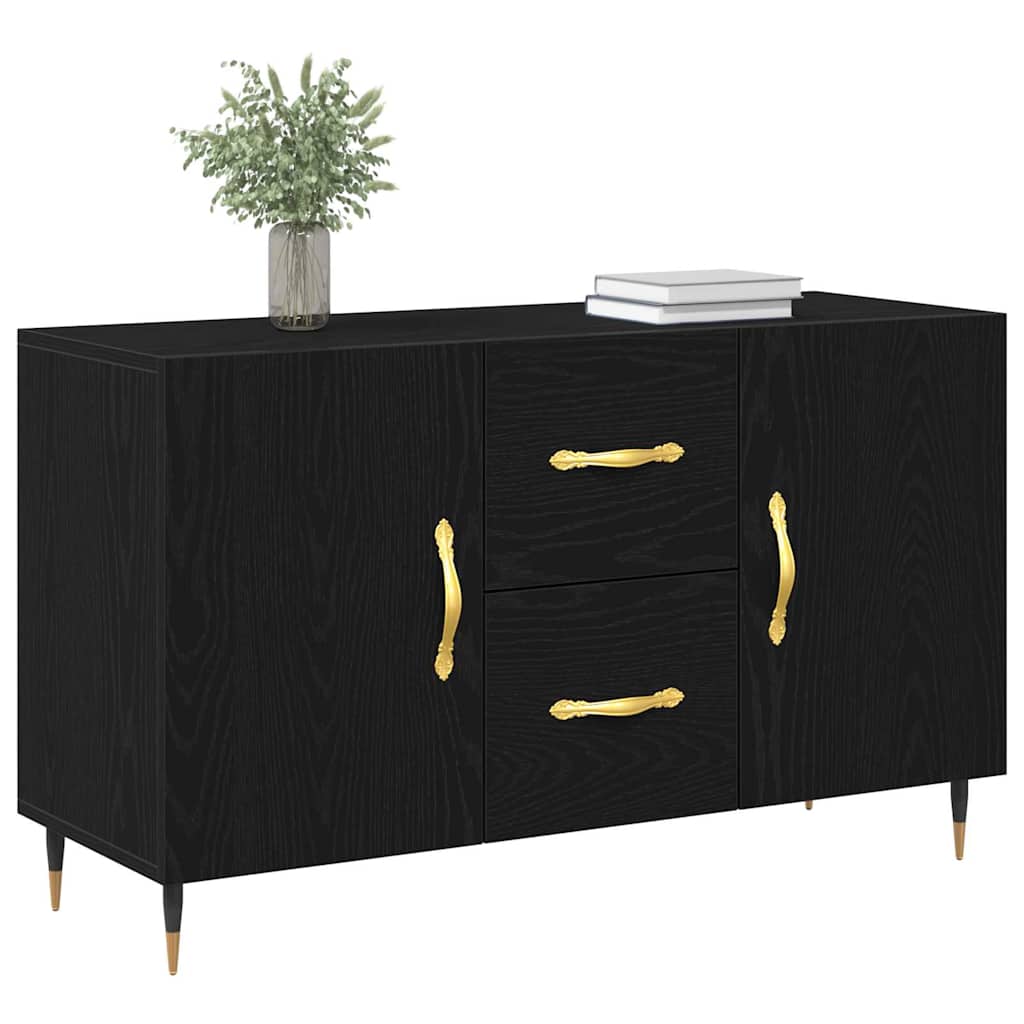 Credenza Rovere Nero 100 x 36 x 60 cm Legno multistrato