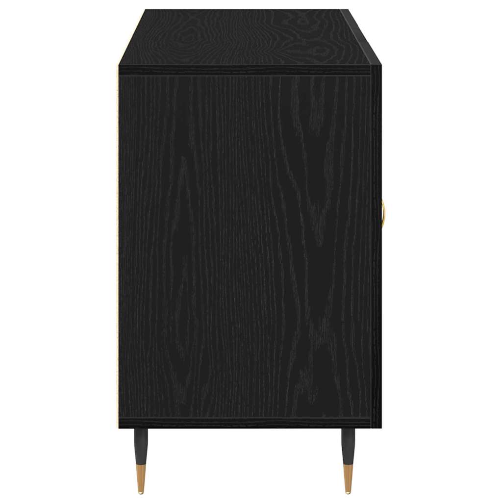 Credenza Rovere Nero 100 x 36 x 60 cm Legno multistrato
