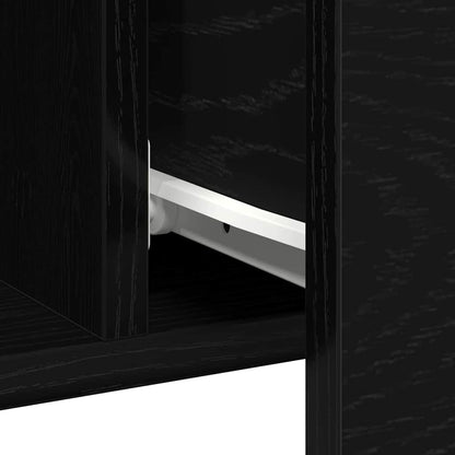 Credenza Rovere Nero 100 x 36 x 60 cm Legno multistrato