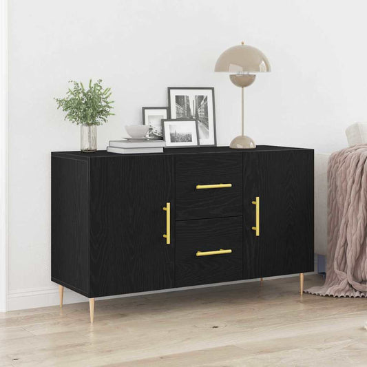 Credenza Rovere Nero 100 x 36 x 60 cm Legno multistrato