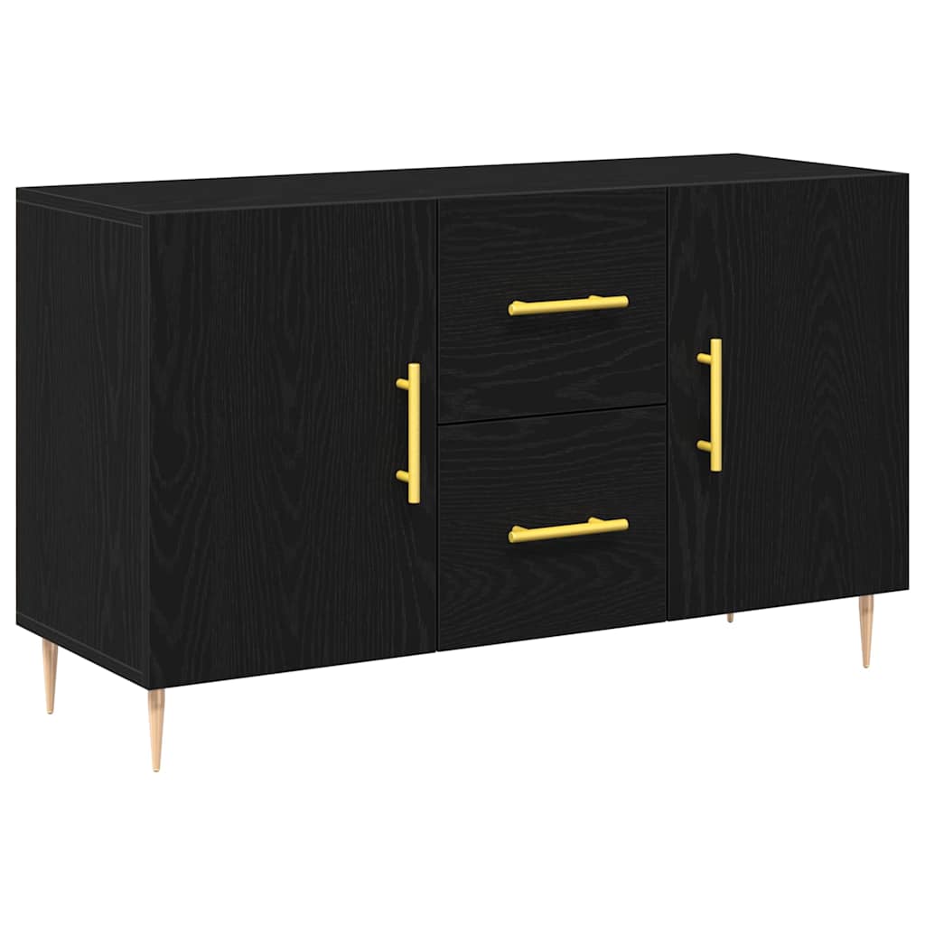 Credenza Rovere Nero 100 x 36 x 60 cm Legno multistrato