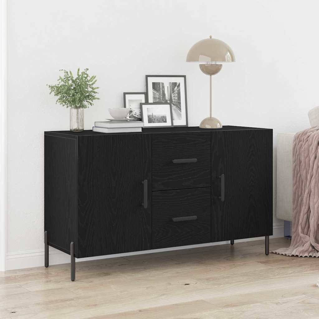 Credenza Rovere Nero 100 x 36 x 60 cm Legno multistrato