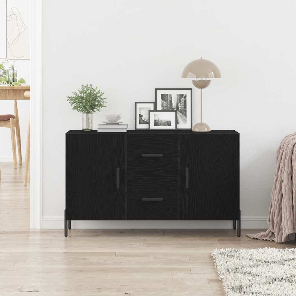Credenza Rovere Nero 100 x 36 x 60 cm Legno multistrato