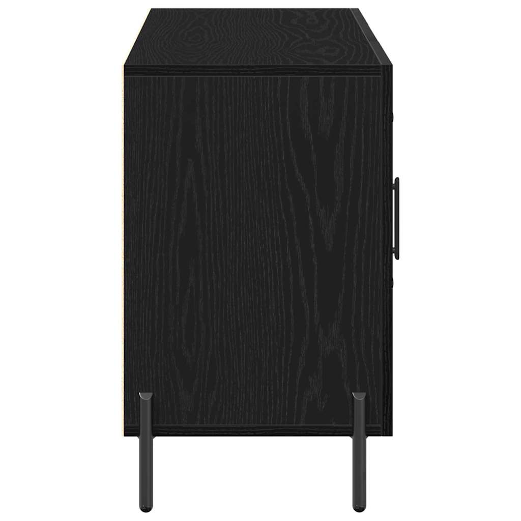 Credenza Rovere Nero 100 x 36 x 60 cm Legno multistrato