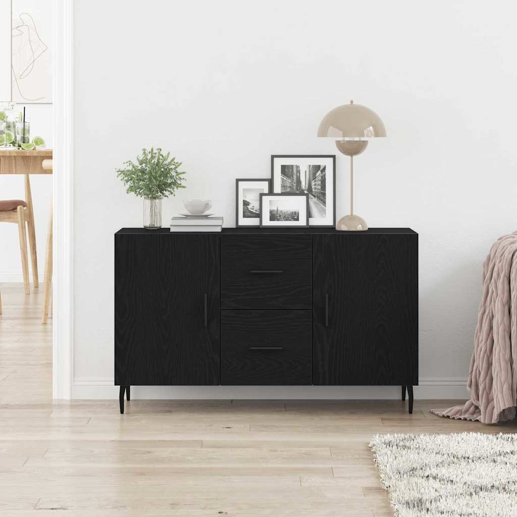 Credenza Rovere Nero 100 x 36 x 60 cm Legno multistrato