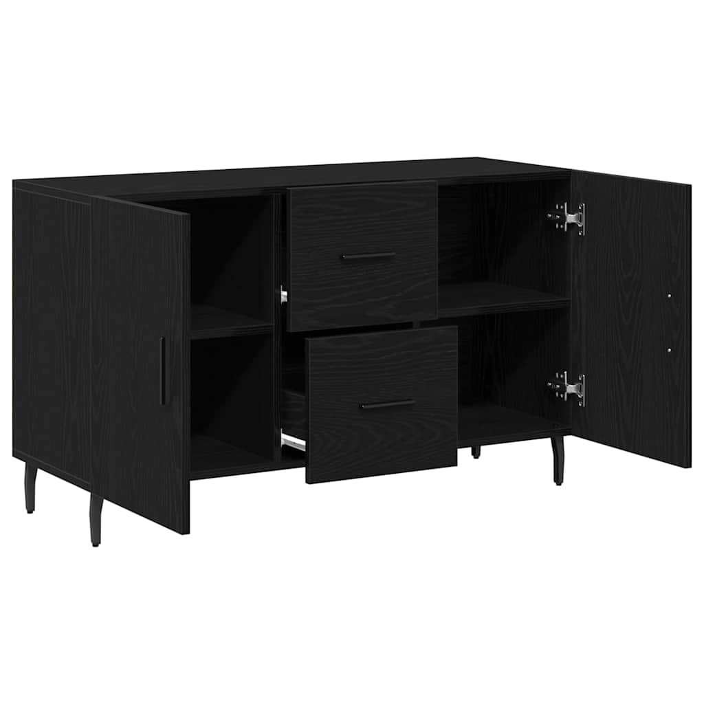 Credenza Rovere Nero 100 x 36 x 60 cm Legno multistrato