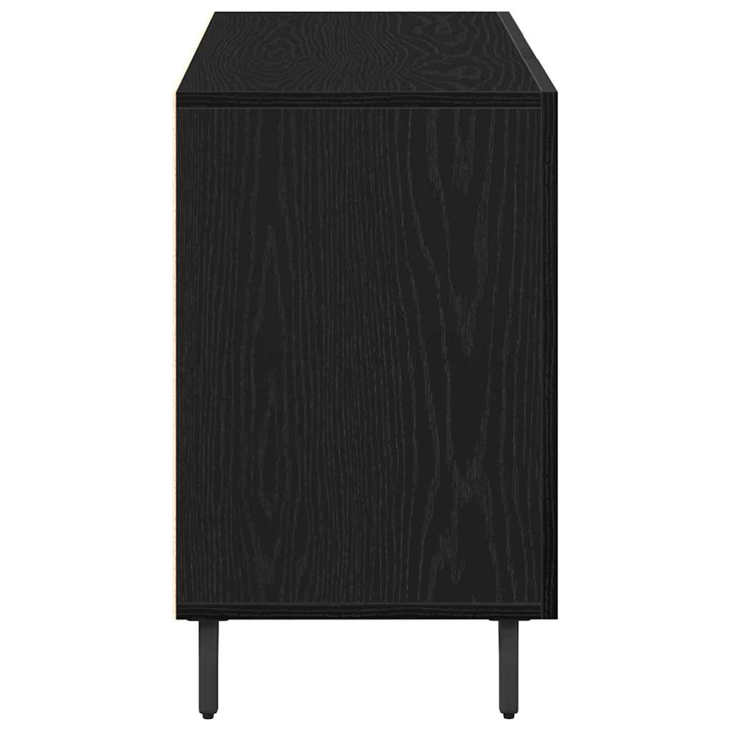 Credenza Rovere Nero 100 x 36 x 60 cm Legno multistrato