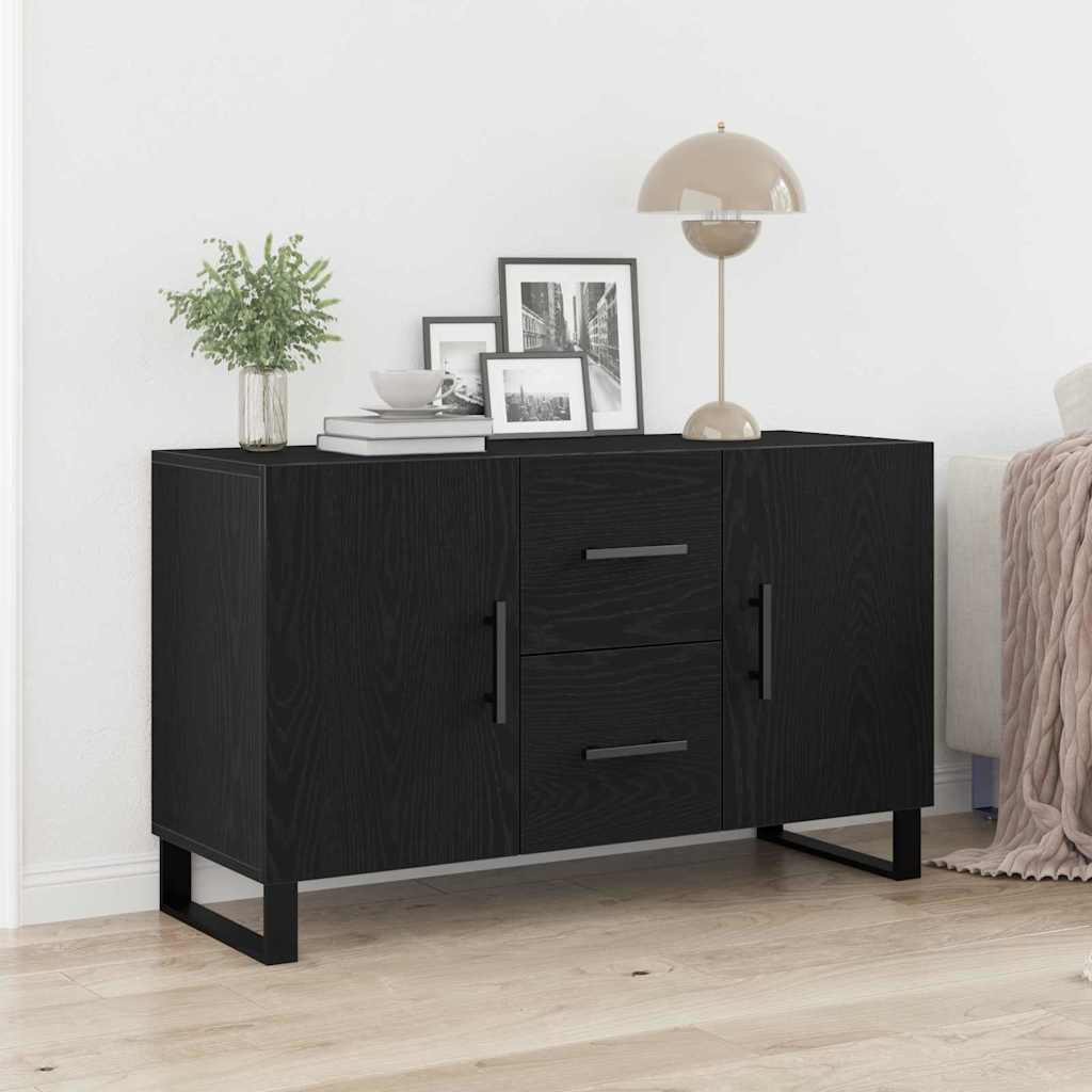 Credenza Rovere Nero 100 x 36 x 60 cm Legno multistrato