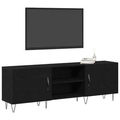 Set mobile TV Rovere Nero 150 x 30 x 50 cm Legno multistrato