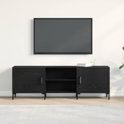Set mobile TV Rovere Nero 150 x 30 x 50 cm Legno multistrato
