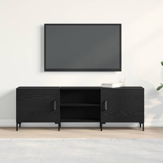 Set mobile TV Rovere Nero 150 x 30 x 50 cm Legno multistrato