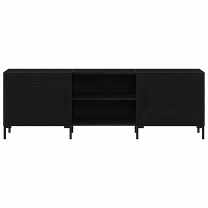 Set mobile TV Rovere Nero 150 x 30 x 50 cm Legno multistrato