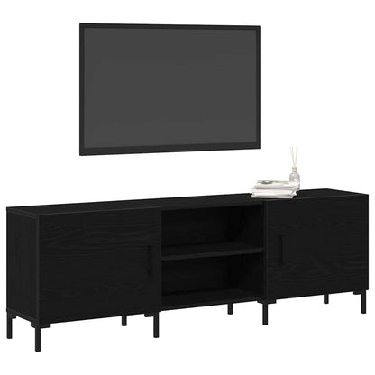 Set mobile TV Rovere Nero 150 x 30 x 50 cm Legno multistrato