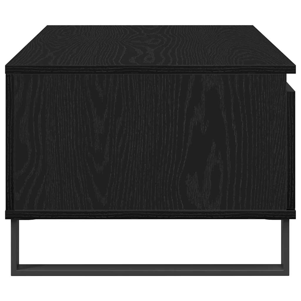 Tavolino da salotto con cassetto Rovere Nero 90 x 50 x 36,5 cm