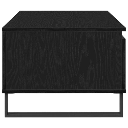 Tavolino da salotto con cassetto Rovere Nero 90 x 50 x 36,5 cm