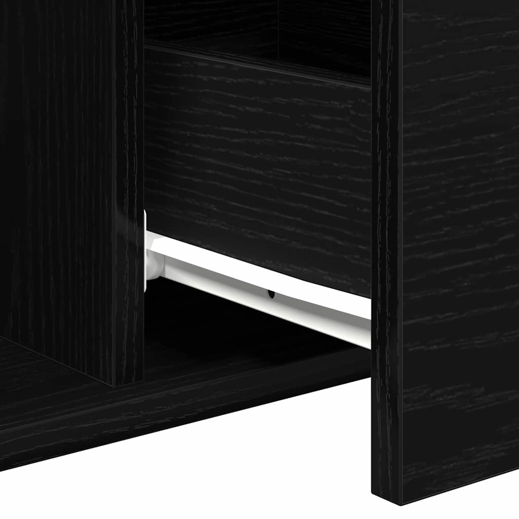 Tavolino da salotto con cassetto Rovere Nero 90 x 50 x 36.5 cm