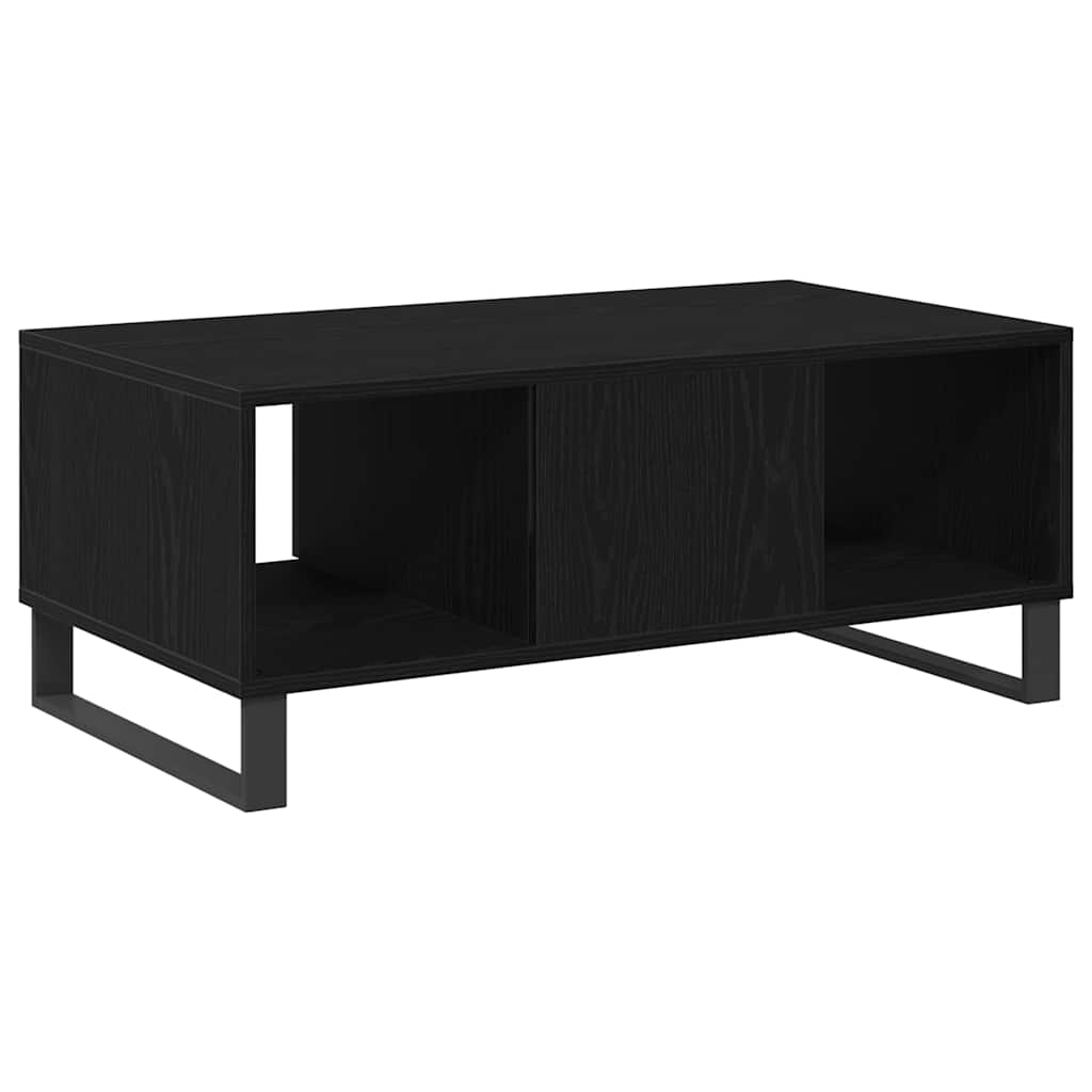 Tavolino da salotto con cassetto Rovere Nero 90 x 50 x 36.5 cm