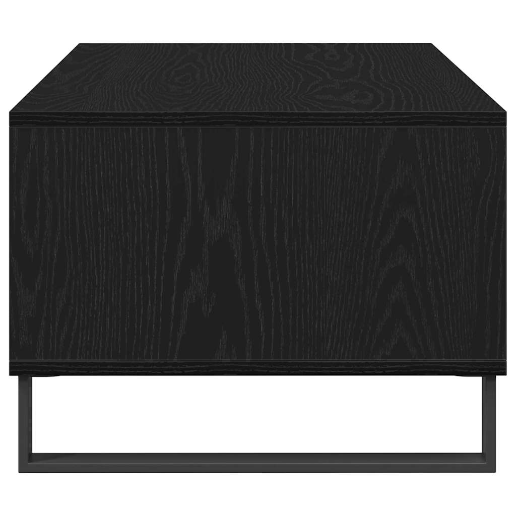 Tavolino da salotto con cassetto Rovere Nero 90 x 50 x 36.5 cm