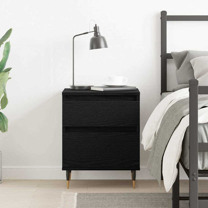 Armadio da Notte Rovere Nero 40 x 35 x 50 cm Legno multistrato | homemem39