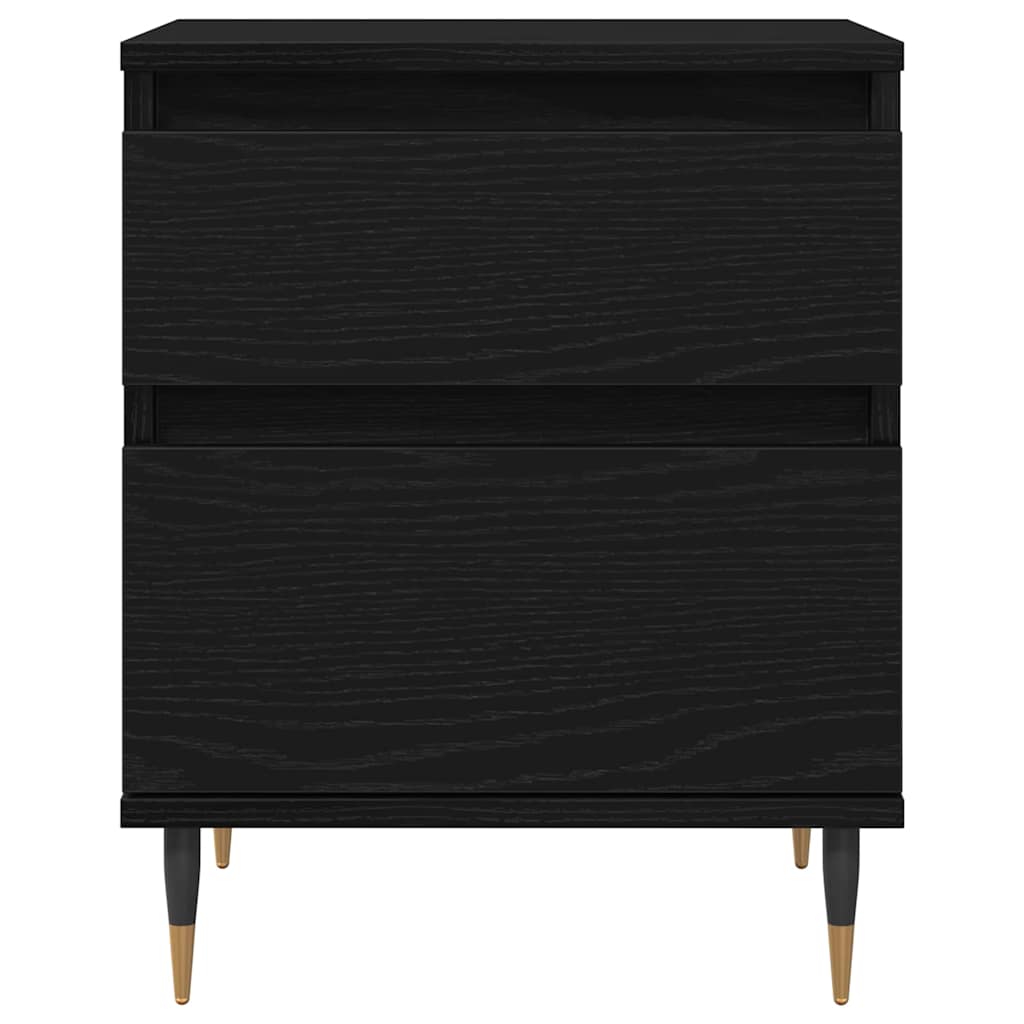 Armadio da Notte Rovere Nero 40 x 35 x 50 cm Legno multistrato | homemem39