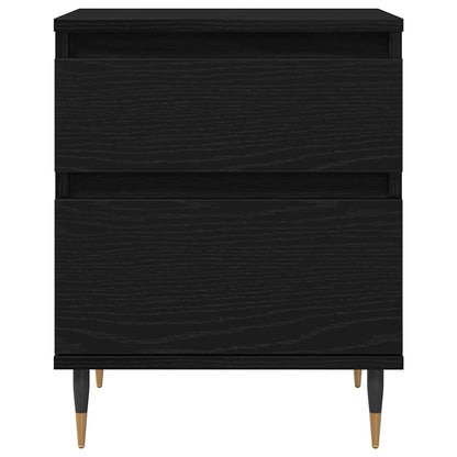 Armadio da Notte Rovere Nero 40 x 35 x 50 cm Legno multistrato | homemem39