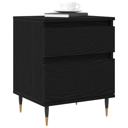 Armadio da Notte Rovere Nero 40 x 35 x 50 cm Legno multistrato | homemem39