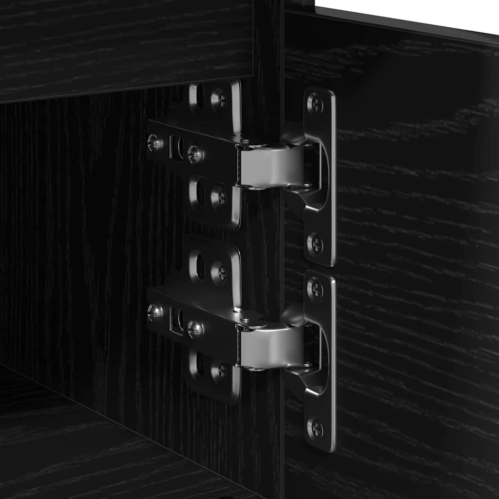 Armadio da Notte con cassetto 2 pcs Rovere Nero 40 x 35 x 50 cm | homemem39