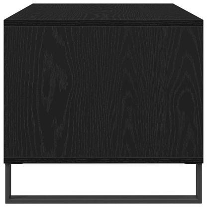 Tavolino da salotto con cassetto Rovere Nero 90 x 49 x 45 cm
