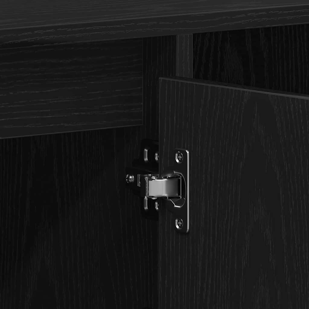 Set mobile TV Rovere Nero 100 x 35 x 55 cm Legno multistrato