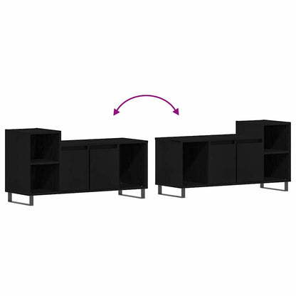 Set mobile TV Rovere Nero 100 x 35 x 55 cm Legno multistrato