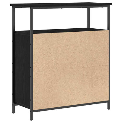 Credenza Rovere Nero 70 x 30 x 80 cm Legno multistrato