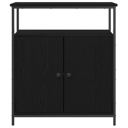 Credenza Rovere Nero 70 x 30 x 80 cm Legno multistrato