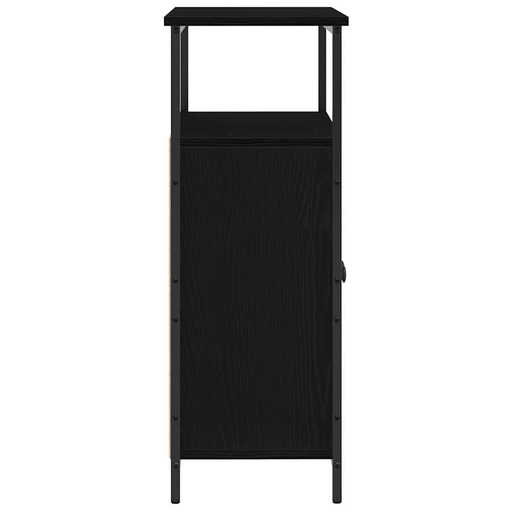 Credenza Rovere Nero 70 x 30 x 80 cm Legno multistrato