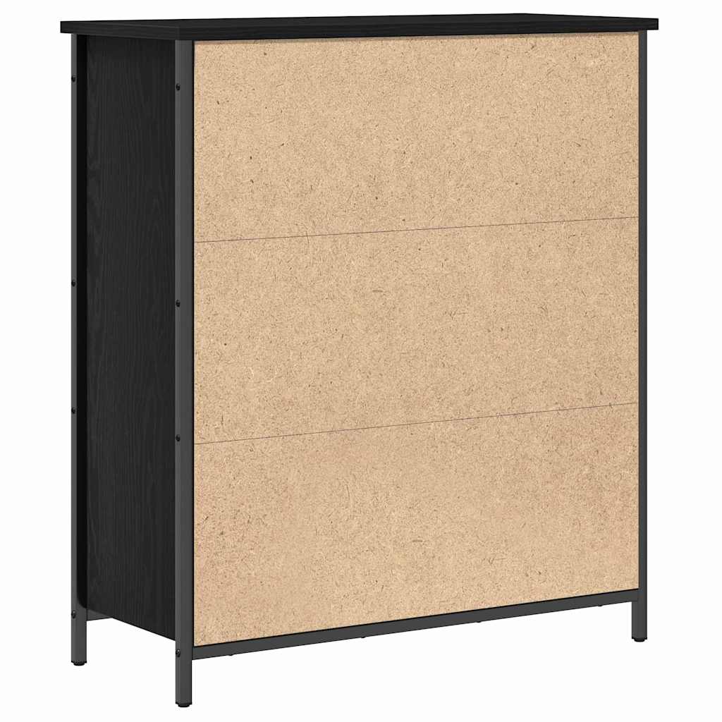 Credenza Rovere Nero 70 x 30 x 80 cm Legno multistrato