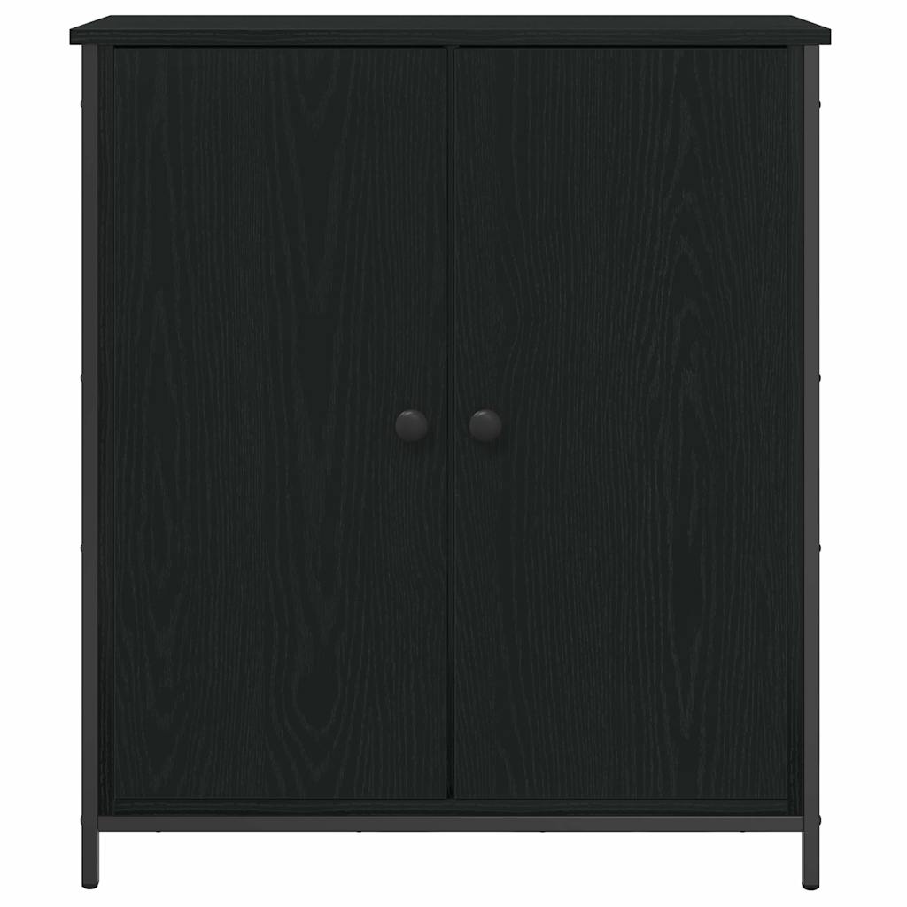 Credenza Rovere Nero 70 x 30 x 80 cm Legno multistrato