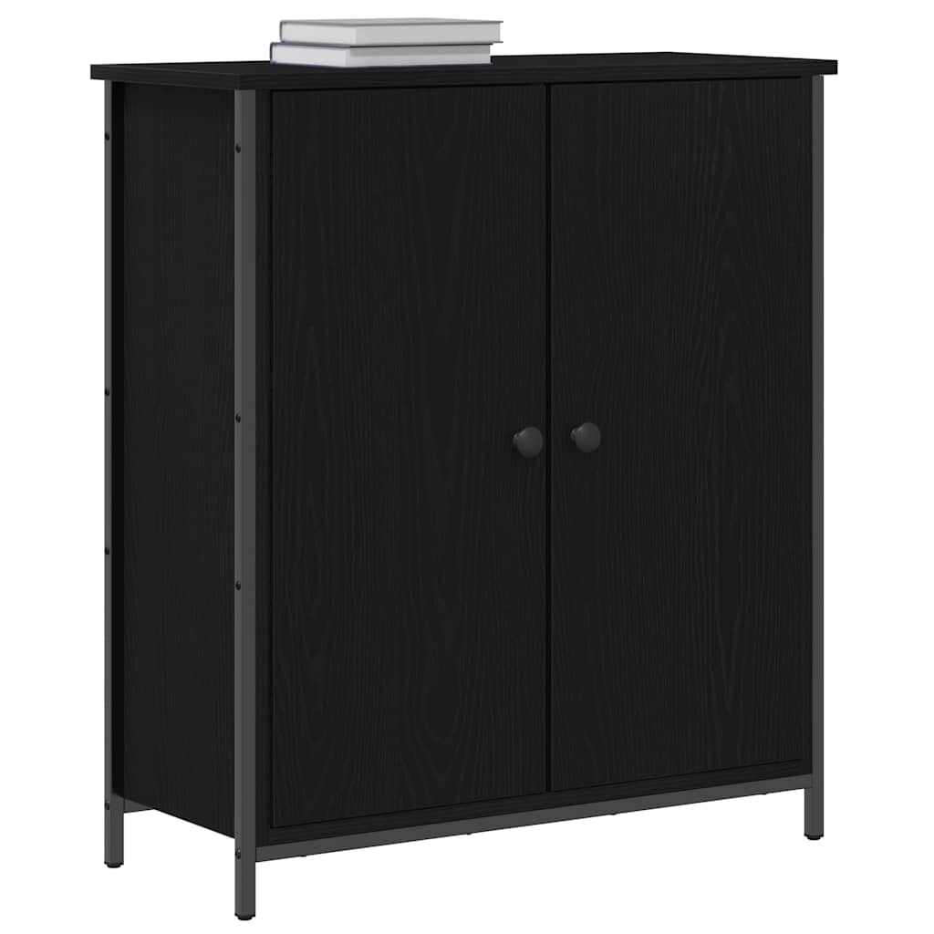 Credenza Rovere Nero 70 x 30 x 80 cm Legno multistrato